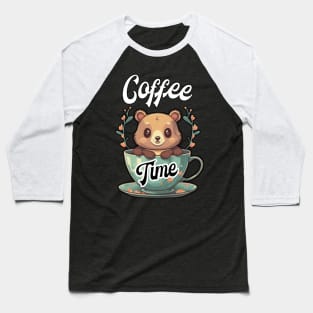 Coffee Time With A Bear Baseball T-Shirt